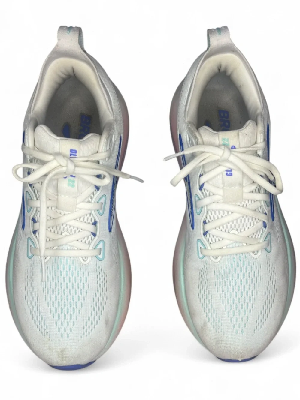 Brooks Glycerin 22 Womens Size 10 Blue Pink Athletic Running Shoes Sneakers